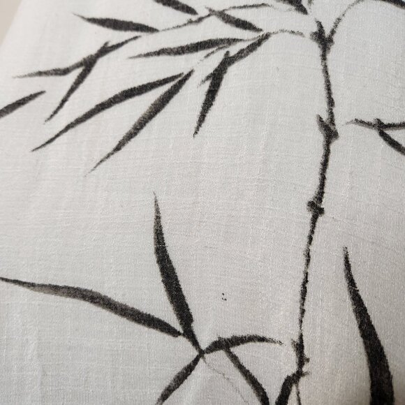 Oriental Womens Painted Small White Midi Tank Dress Loose Fit - Picture 8 of 12